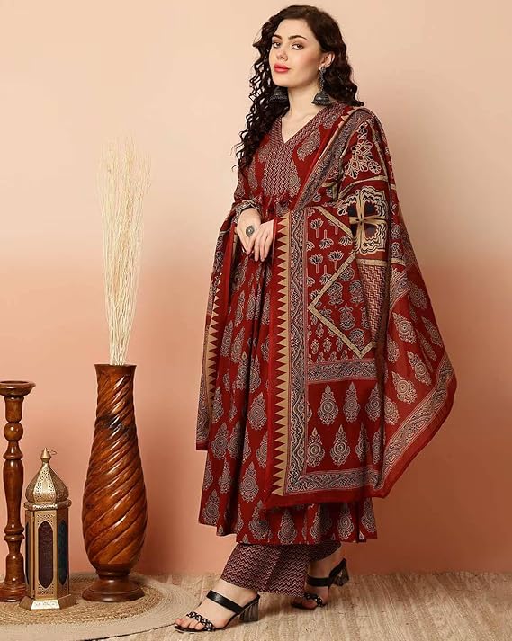 Womens Kurta Pant Dupatta Set